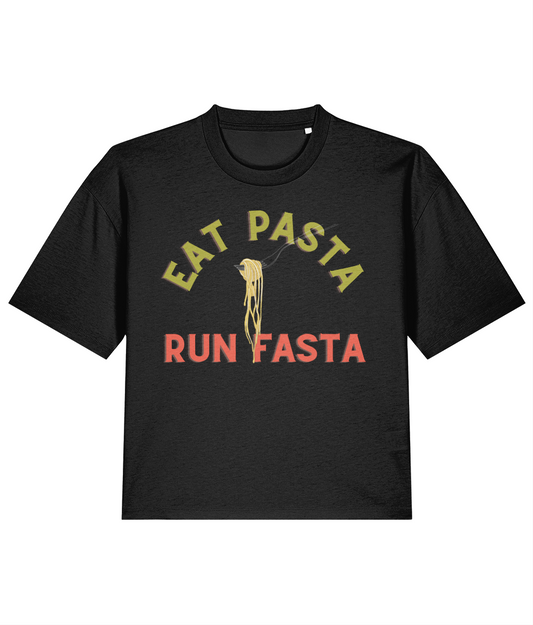 Eat pasta Run Fasta Boxy Tee