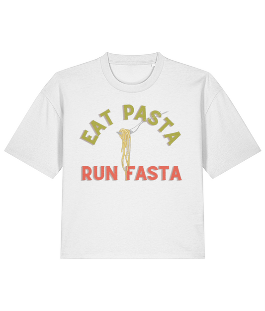 Eat pasta Run Fasta Boxy Tee